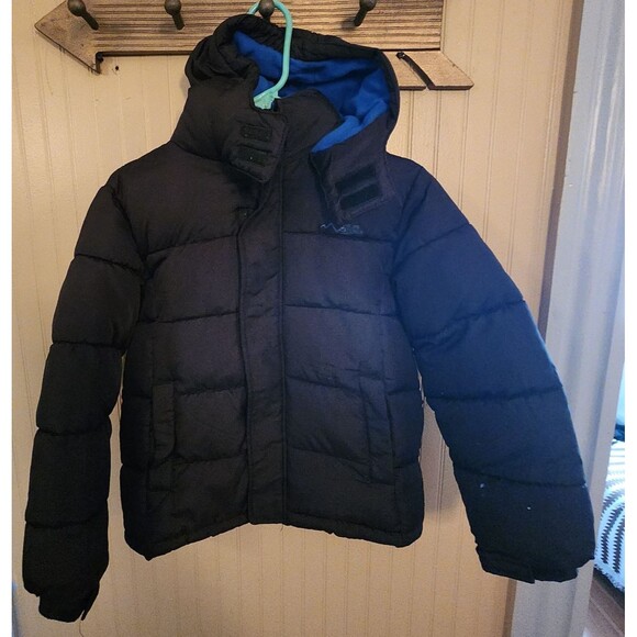Minus Zero Boys Quilted Blue Black Puffer Jacket Coat Size S(8) - Picture 9 of 12